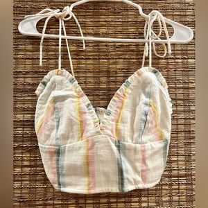 BillaBong, multi color striped, crop top. Woman’s size S/8.